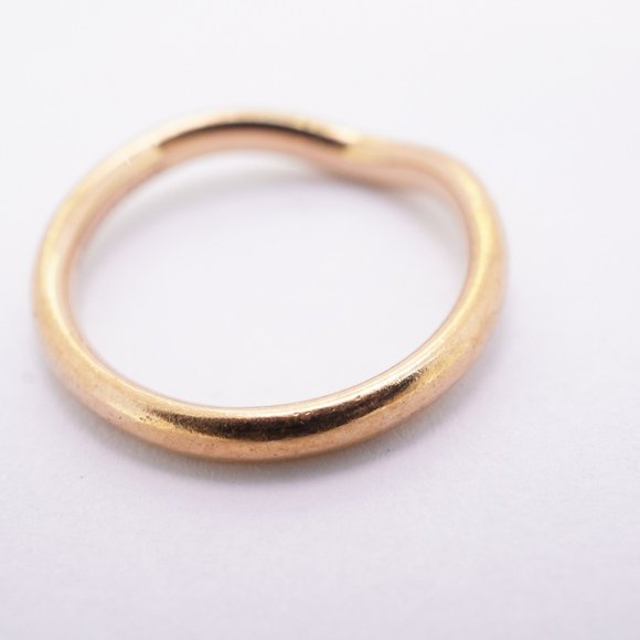 Tiffany ring, curved band, 3PD, 18KPG pink gold, diamond, size 6.5, women's - Picture 8 of 9